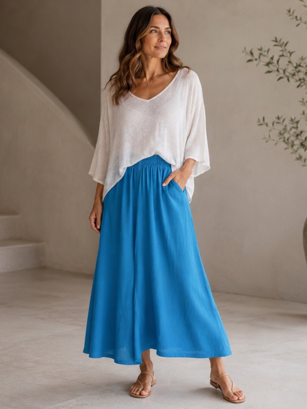 Vintage Michèle Lamy Archive Deadstock Teal Cotton Circle Skirt NWT OS